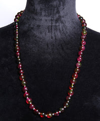 Tourmaline Watermelon Bead Necklace