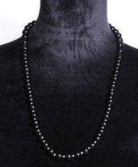 Tourmaline Black Bead Necklace