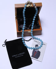 Aquamarine Bead Necklace