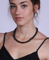 Tourmaline Black Bead Necklace